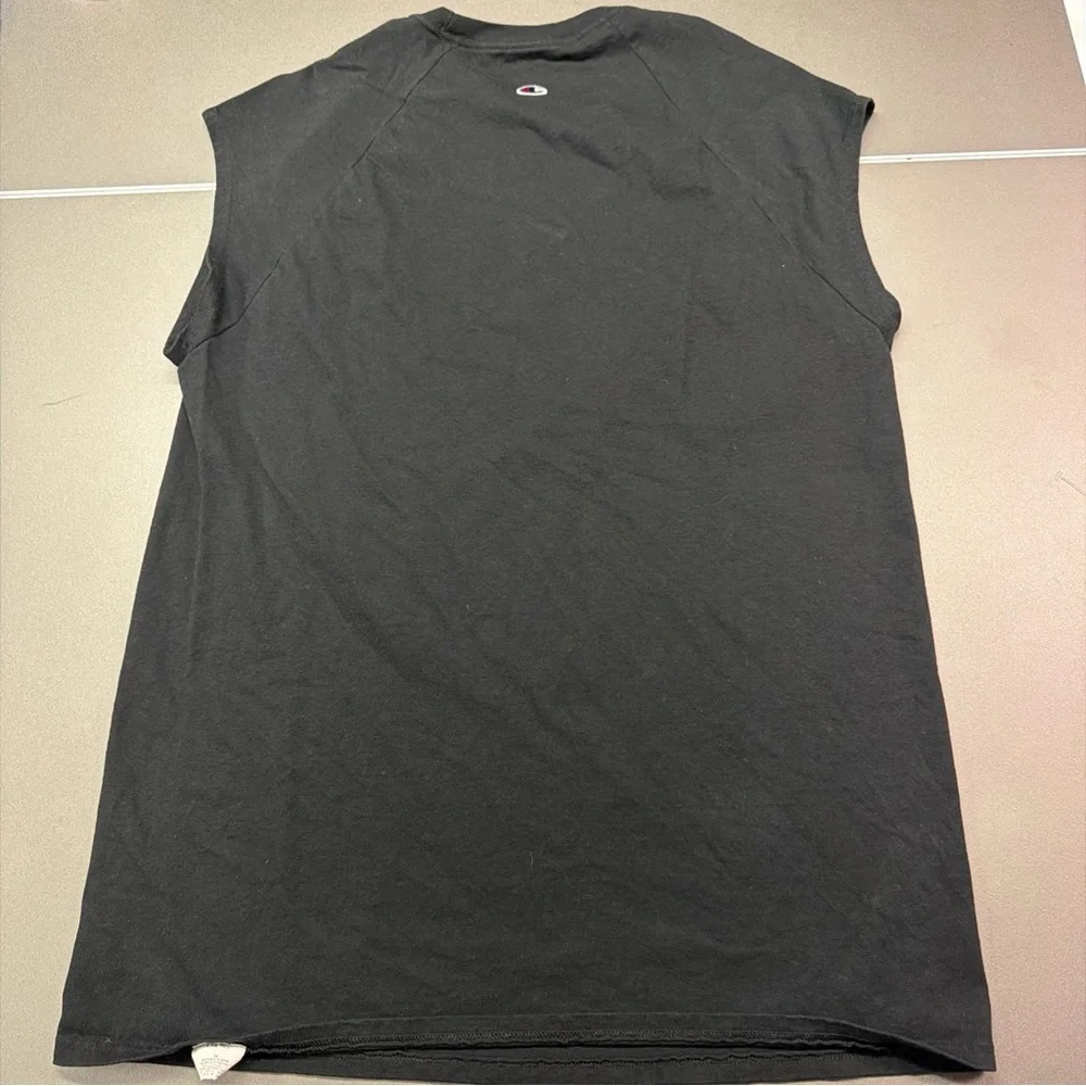CHAMPION T-Shirt Men's XL black sleeveless Athletic Activewear 100% Cotton‎